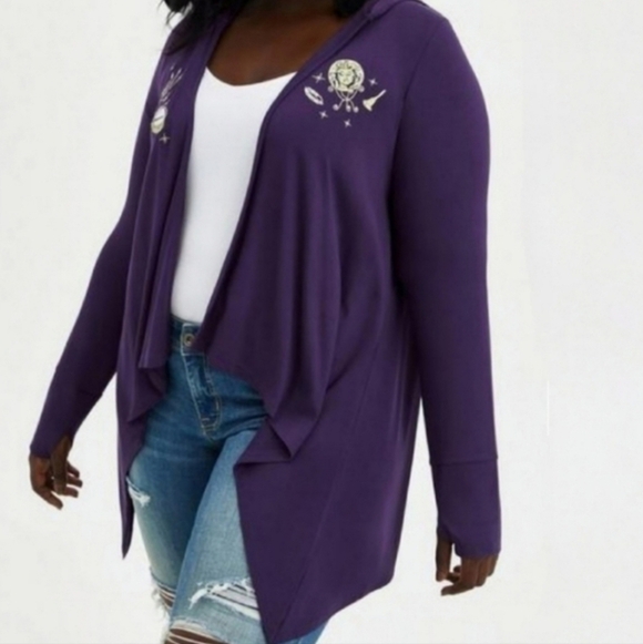torrid Sweaters - Torrid Haunted Mansion Madam Leota Drape Cardigan 1X